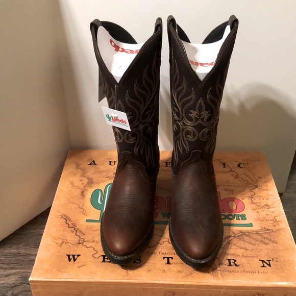 Ladies Laredo “NIB” Size 6M Copper Kettle 11 Trucker Boots - Picture 3 of 9